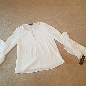 Long sleeve blouse with ruffle sleves